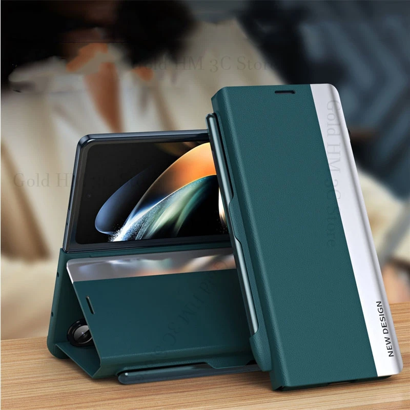 

For Samsung Z Fold7 5G Magnetic Flip Kickstand Case For Galaxy Z Fold6 5 4 3 7 5G Full Protection Leather Cover With SPen Holder
