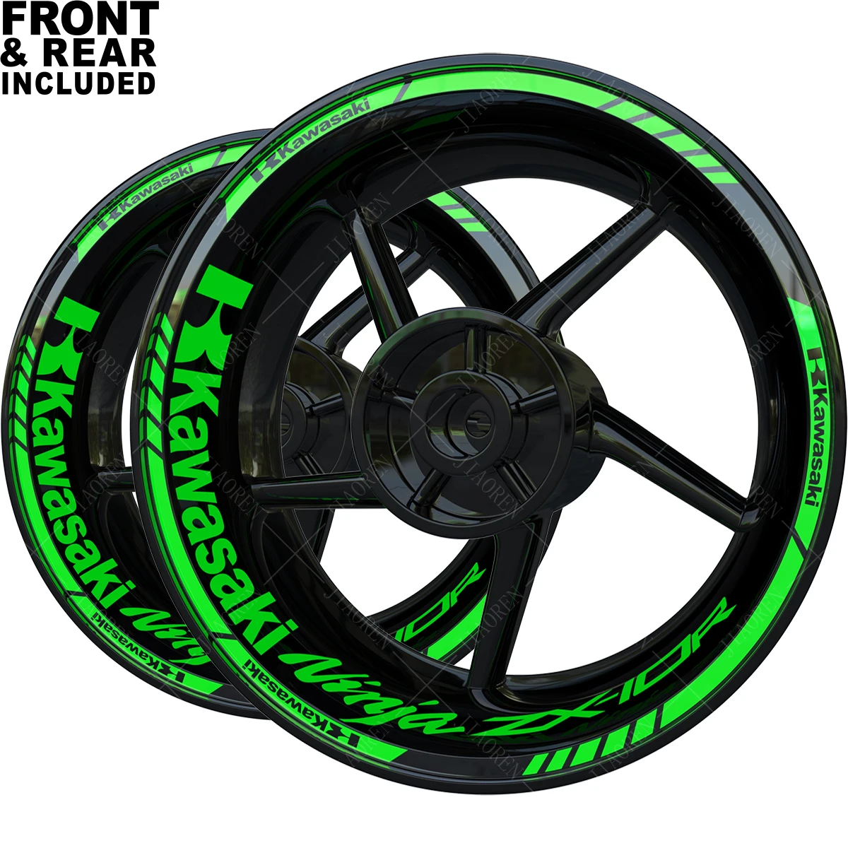 For Kawasaki ZX10r Rim Decal Wheel Sticker Ninja Logo Kit