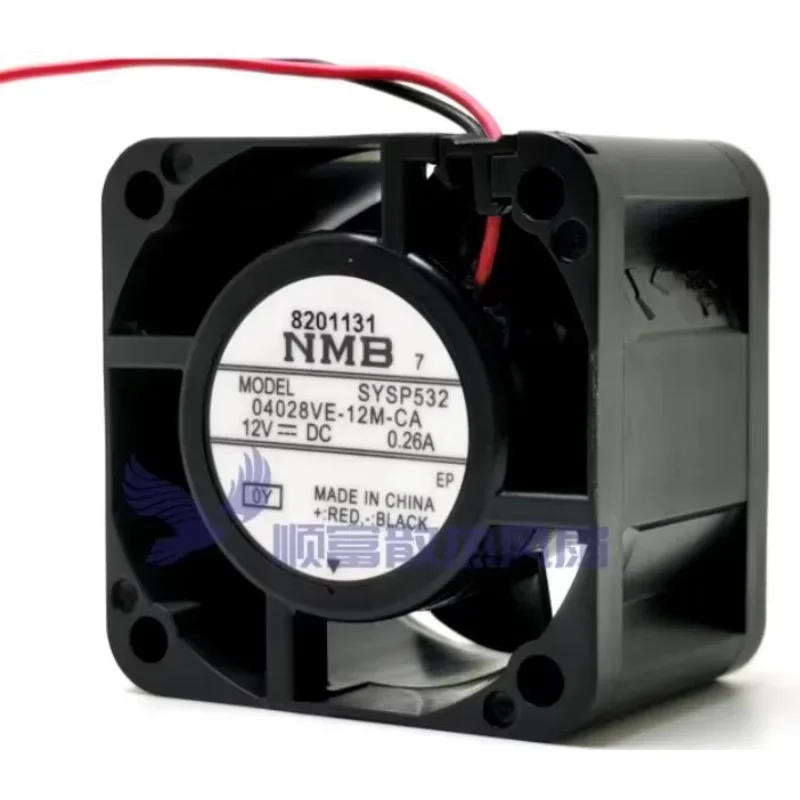 

NMB 04028VE-12M-CA DC 12V 0.26A 40x40x28mm 2-Wire Server Cooling Fan