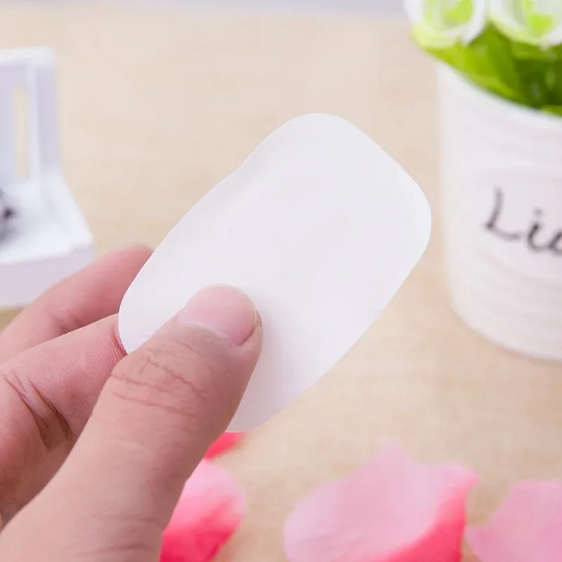 5PCS Color Random Disposable Soap Paper Flakes Soap Paper Washing Cleaning Hands for Kitchen Toilets Outdoor Travel Camping Hiki