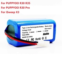 New 14.4V 3500mAh/3000mAh Li-ion Battery For PUPPYOO R30 R35 , PUPPYOO R30 Pro , For iSweep X3 Robot Vacuum Cleaner Part