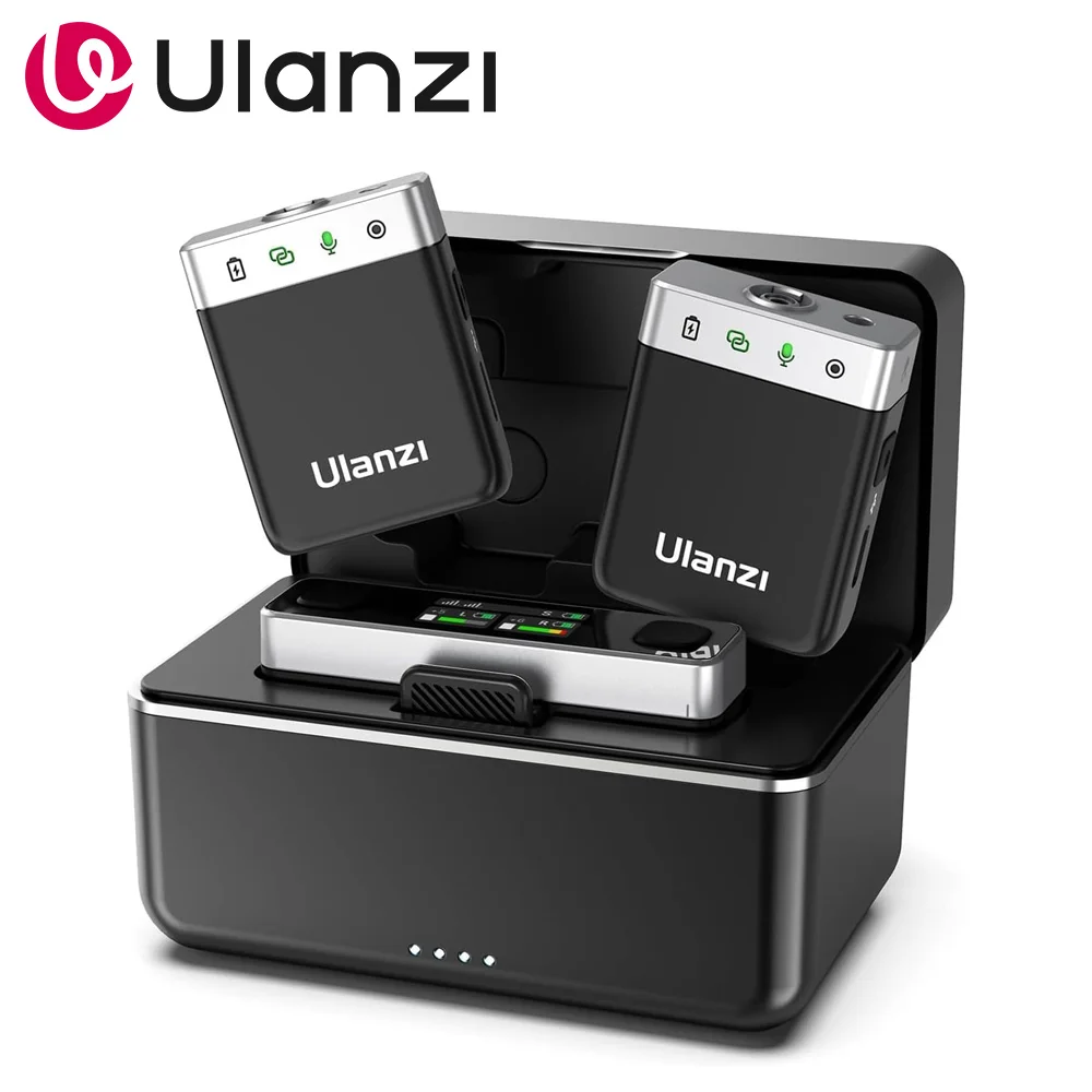 Ulanzi U-Mic AM18 2.4G Wireless Lavalier Microphone for iPhone 14 15 Camera Smartphone PC Interview Recording Video Podcast Vlog