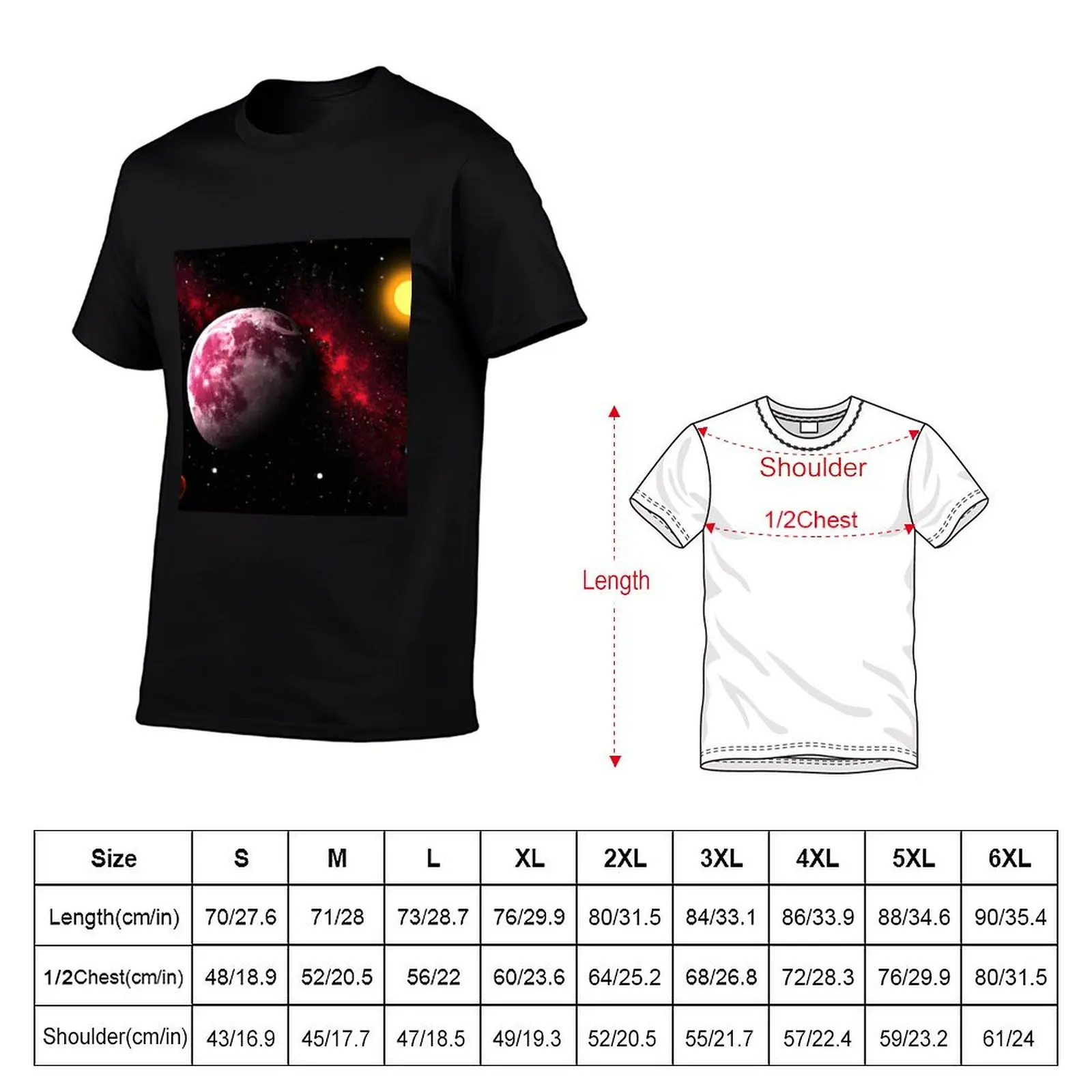 Red planet T-Shirt vintage oversized graphic tee anime clothes mens designer clothes