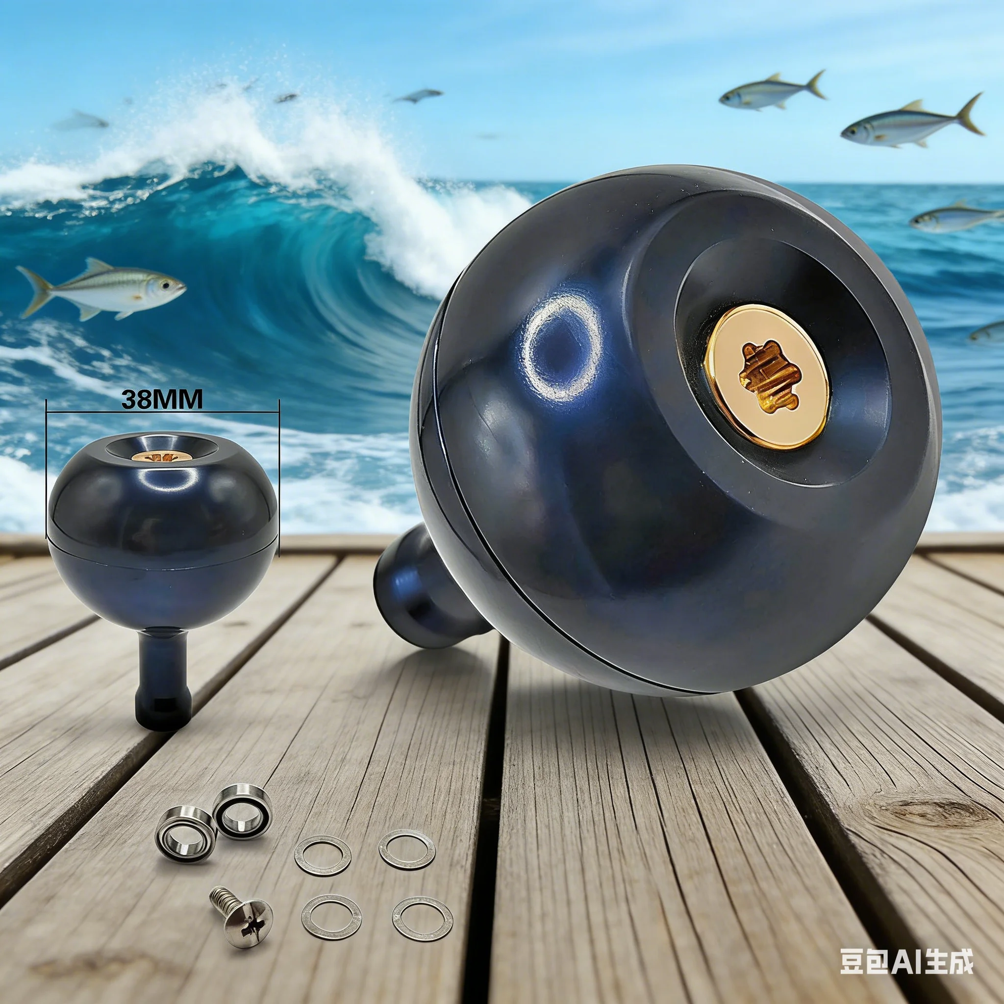 Manopla de Alumínio 38mm para Carretilhas de Spinning DAIWA, SETTLA e FUEGO – Acessório de Reposição