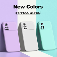 Poco M4 Pro 4G Case Square Liquid Silicone Soft Case For Xiaomi Poco M4 X4 X5 Pro 5G Poco X3 F3 X3 NFC Camera Protection Cover