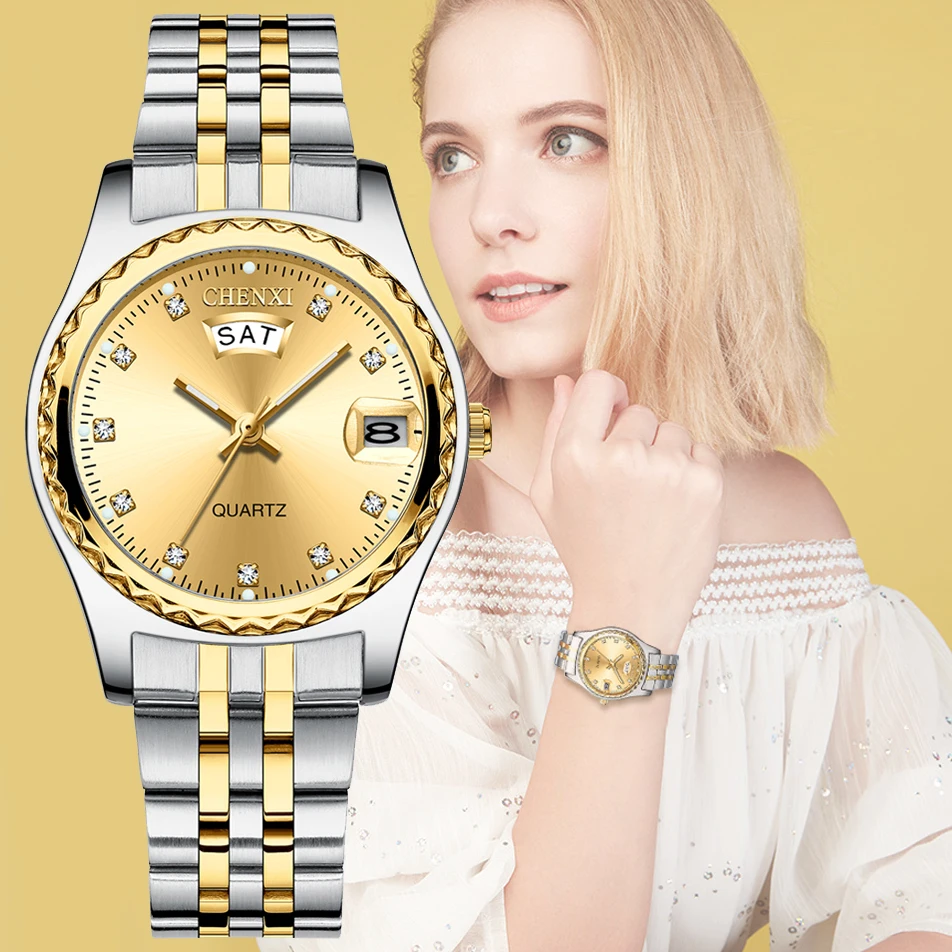 

CHENXI Classic Fashion Ultra-Thin Women Watch Luxury Female Quartz Wristwatch Chic Ladies Clock Montre Femme Relogio Feminino