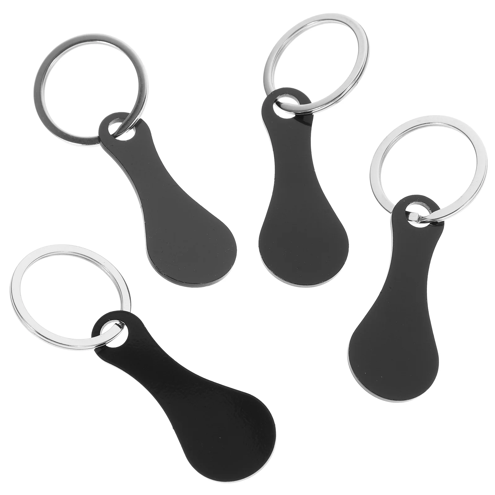 4 Pcs Practical Key Rings Token Coin Chip Cart Shopping Keyring Keys Decor Go Carts