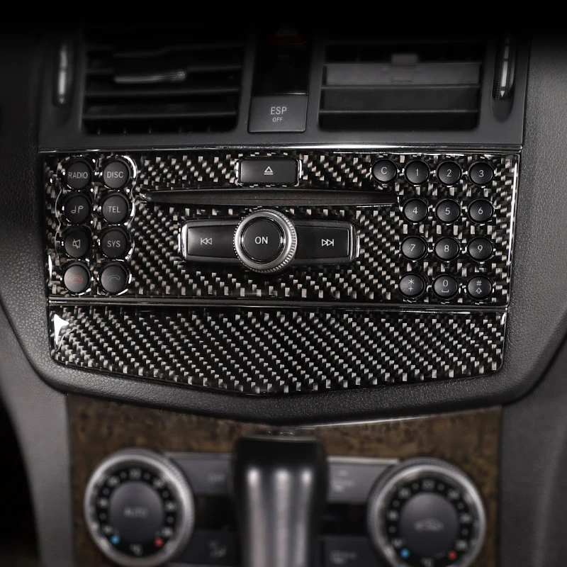 For Mercedes Benz C Class W204 C180 2007-2014 Accessories Car Interior Air Conditioning CD Console Panel Cover Trim Car Styling