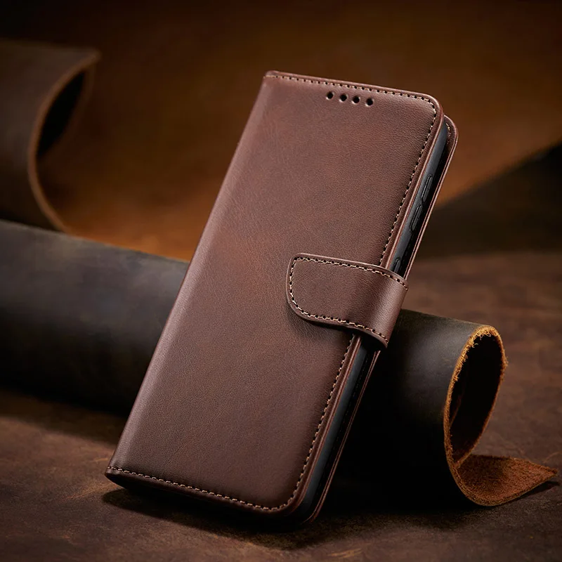 Stand Flip Wallet With Card Slot Case For Samsung Galaxy S24 S23 S22 S21 S20 Ultra FE Note10 20 Plus Luxury Leather Cover Funda