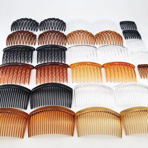 32 st (9 tänder + 11 tänder + 17 tänder + 23 tänder) 4 stilar med 4 färger vardera 2 retro hårkammar i plast för kvinnor 8 best sales vintage hårkam - №1