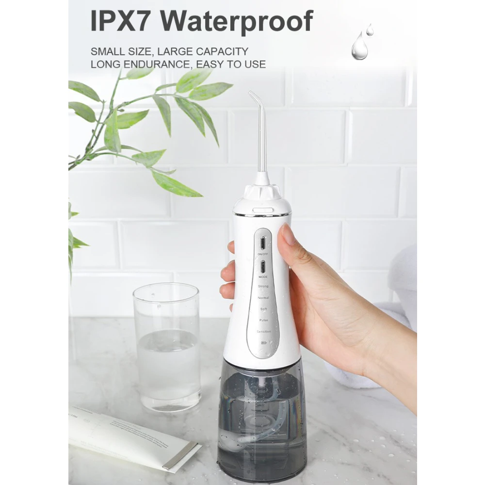 وصول جديد fairywill350 مللي المحمولة عن طريق الفم الري USB قابلة للشحن الأسنان المياه دودة الحرير النفاثة الري الأسنان نظافة الأسنان #3