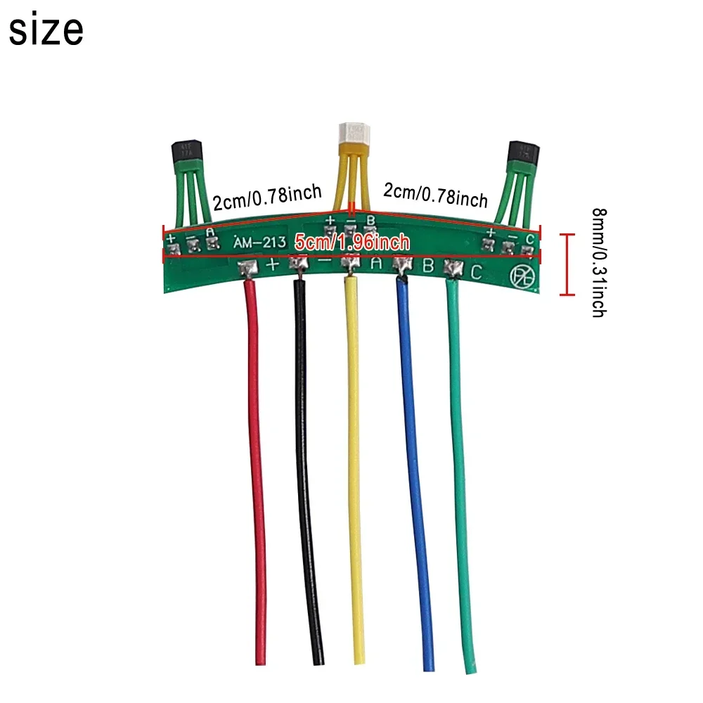 2-Wheels Motor Hall Sensor with Board Cable Electric Vehicles 3147 41F 213 60° PCB Motor Hall Sensor for Electric Scooter Bike