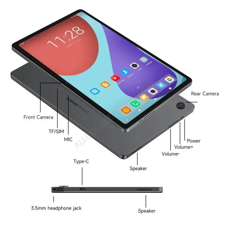 Global Firmware Alldocube IPlay 50 Uses a 10.4-inch 2000×1200 Resolution Tablet T618 Octa Core Android 12 OS 6GB RAM 64GB ROM