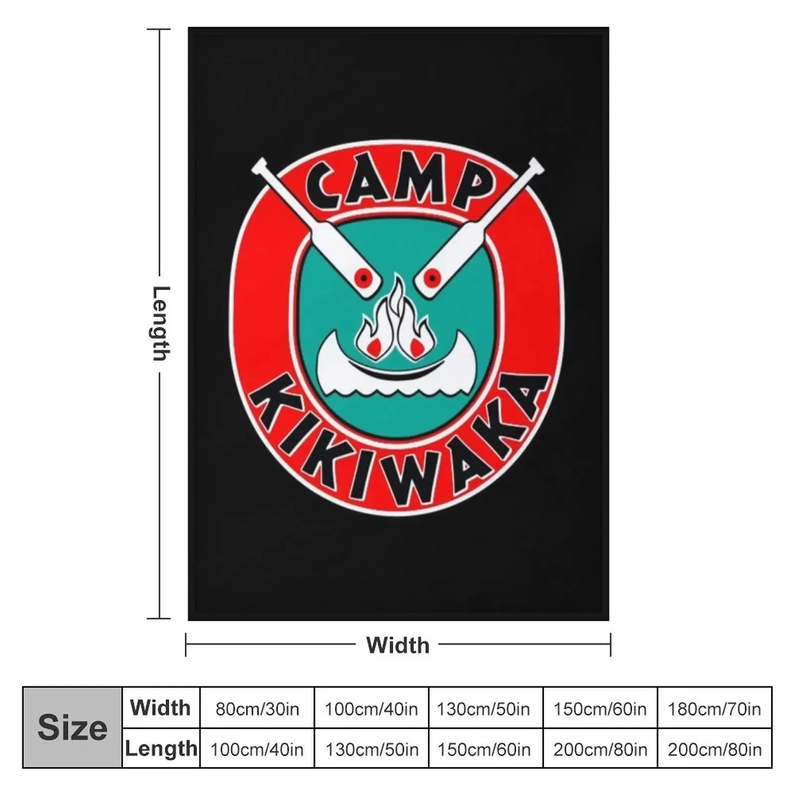 Camp Kikiwaka Throw Blanket Bed Loose Blankets