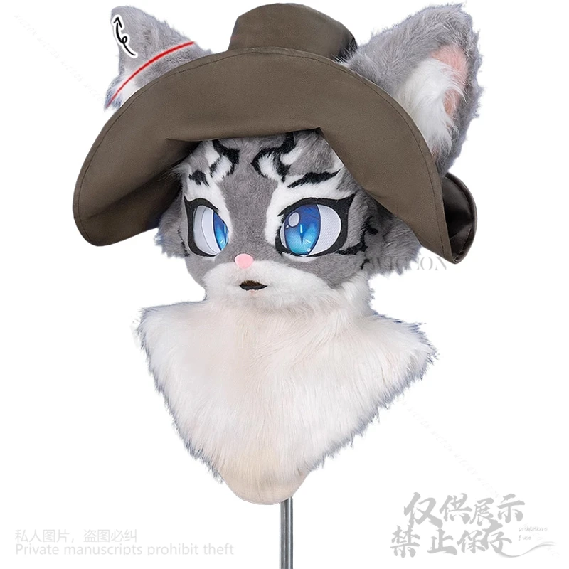 2 لون أنيمي الحيوان فروي تأثيري Furrsuit زي لطيف القراصنة فايكنغ نمط قبعة ريشة موحدة Kawaii الحلو دعوى مخصصة #4