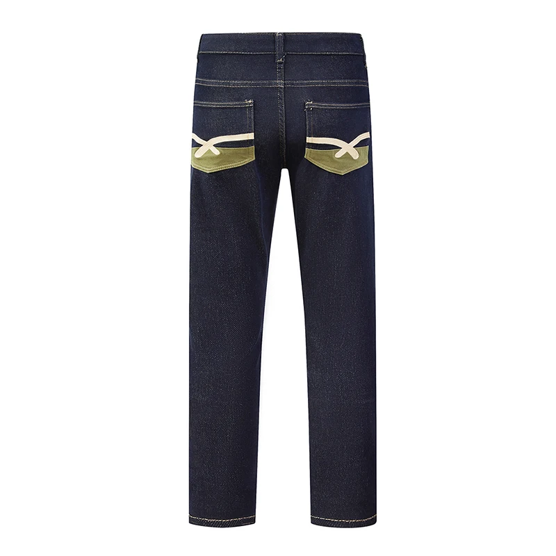 

DLLG5136 New solid colour high street loose straight leg men's simple and versatile casual tapered jeans