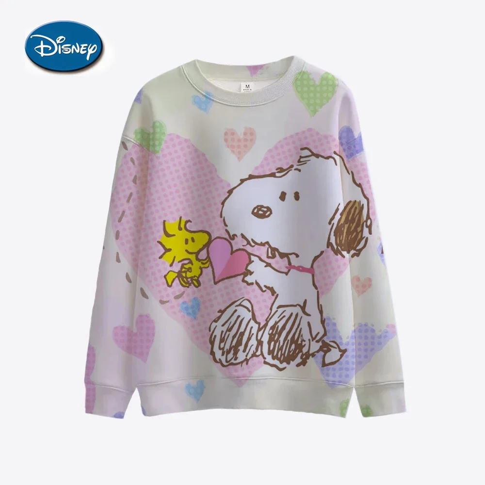 سنوبي الكرتون طباعة المرأة البلوز Harajuku عادية الأساسية هودي موضة مريحة فضفاضة هوديي بلايز الإناث خمر