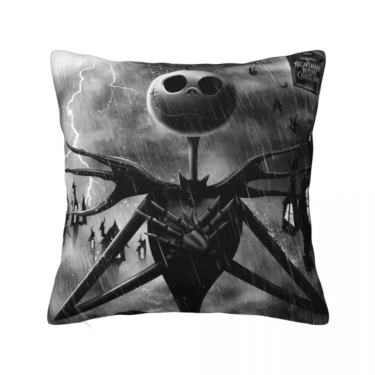 

The Nightmare Before Christmas Pillowcase Printing Polyester Cushion Cover Cartoon Halloween Throw Pillow Case Cover