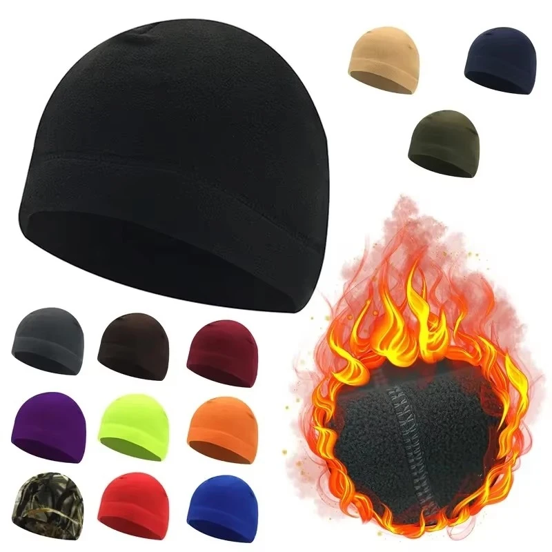 1/2/3pcs Unisex Windproof Polar Fleece Warm Beanie Hat Cap Male Winter Ski Cycling Cap Hat For Womenkullies Hip Hop Hats