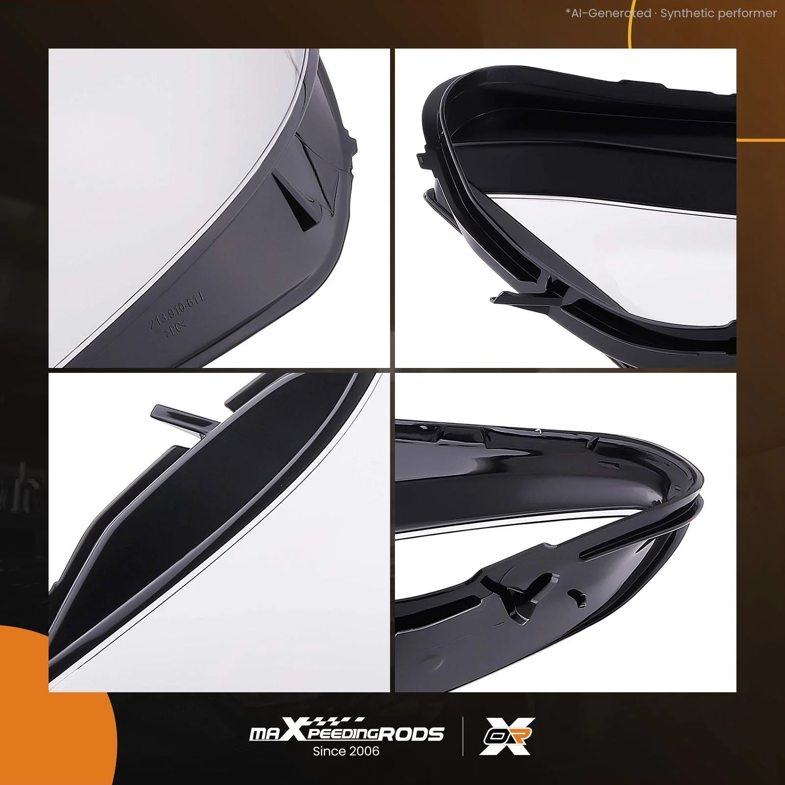 Passenger Side Headlight Lens Cover for Mercedes-Benz C-Class W205 2019-20 Clear