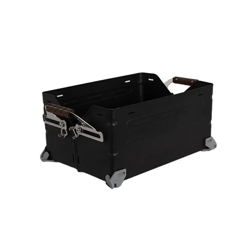 Mountainhiker Black Open Box Cool Extension Outdoor Storage Camping Can Be Spliced Iron Box Portable Folding