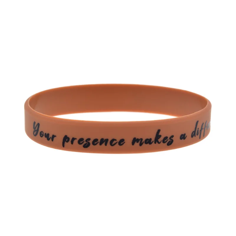 1 PC Printed Thank you for making a difference Silicone Bracelets Motivational Rubber Wristband