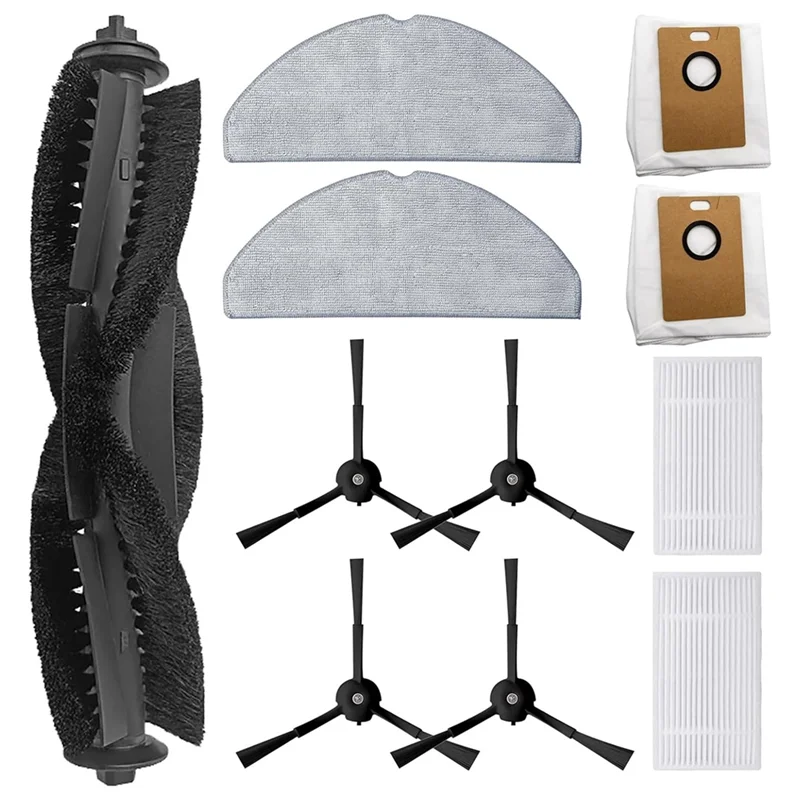 A76G-11PCS For Tapo RV30 Max Plus / RV20 Max Plus Vacuum Cleaner Parts Main Side Brush Filters Mop Cloth Dust Bags