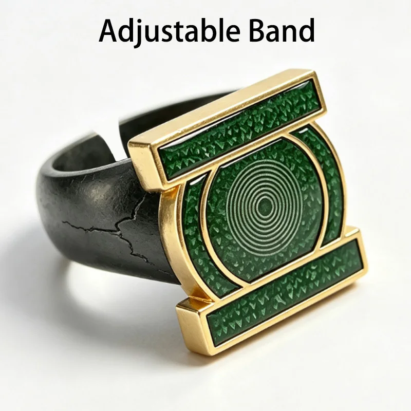 2026 Green Lantern Corps Ring John Stewart Verstellbarer Offener Ring Cosplay-Requisiten Sammlerstück Spielzeug Geschenk für Fans – Detail 4