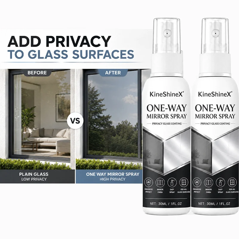 30ML One-Way Mirror Spray Reflective Window Coating for Privacy Glass Privacy View-Blocking Sprayer for Home Office