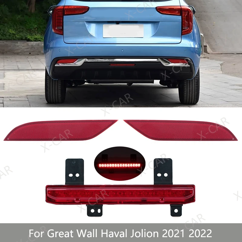 Car Rear Bumper Reflector Lamp Tail Brake Signal Light For Great Wall Haval Jolion 2021 2022