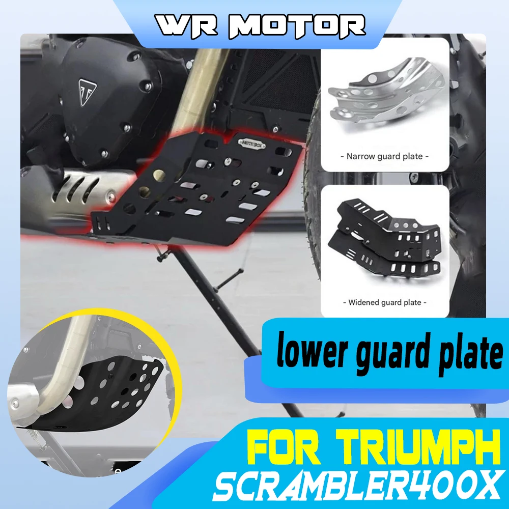 FOR Triumph Speed400 Scrambler400X Retro Style Metal Engine Skid Plate Bottom Chassis Guard Spare Parts