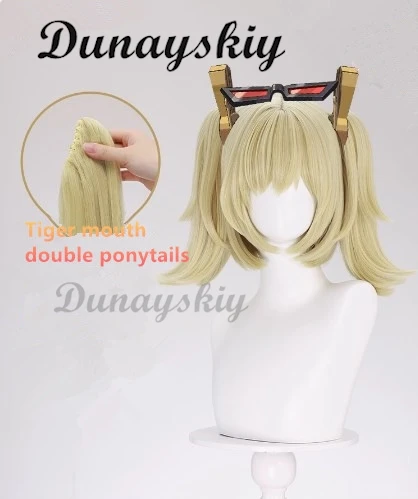 Burnice Whita Cosplay Wig Zenless Zone Zero Sons of Calydon Double Ponytail Hair Heat-resistant Fiber Hair Free Net Halloween