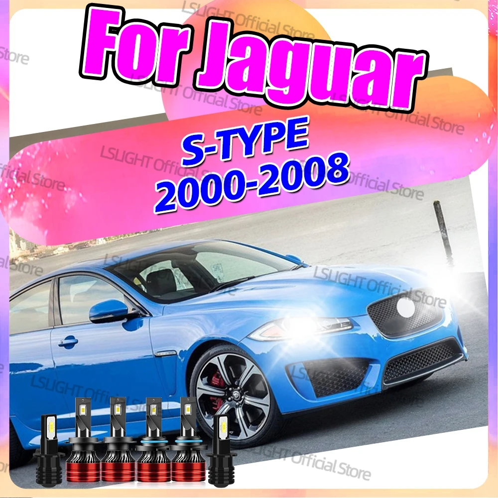 

2/6 шт. светодиодные лампы для фар 6000K противотуманные фары 12 В автомобильные фары для Jaguar S-TYPE 2000 2001 2002 2003 2004 2005 2006 2007 2008 светодиодный комплект
