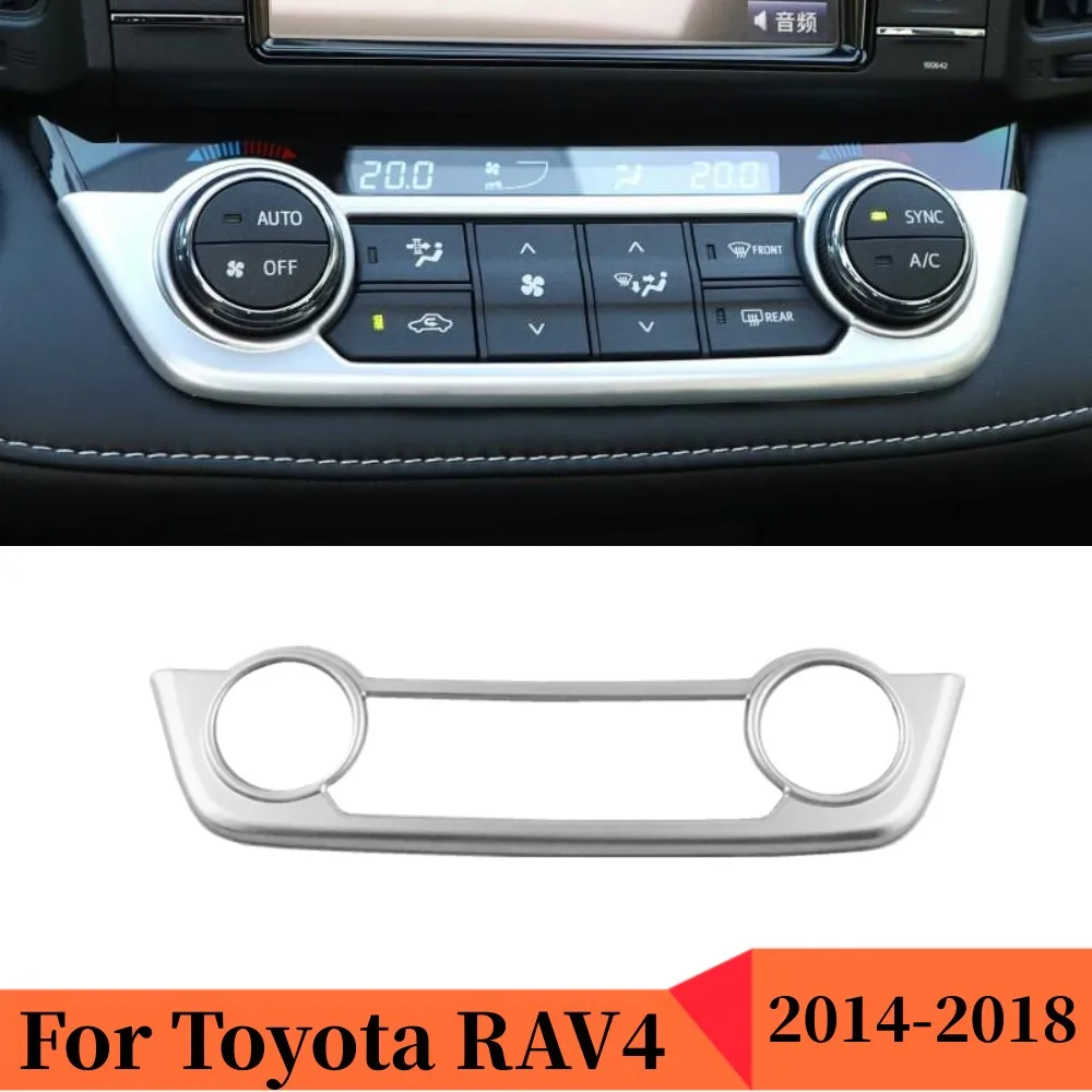 

For Toyota RAV4 RAV 4 2013 2014 2015-2018 Center Console AC Switch Button Panel Air Condition Vent Control Cover Trim ABS Chrome