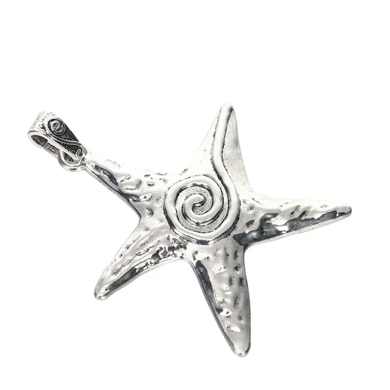 1pcs 70x66mm Antique Silver Color Starfish Charms Pendant For Jewelry Making Making DIY Handmade Accessories