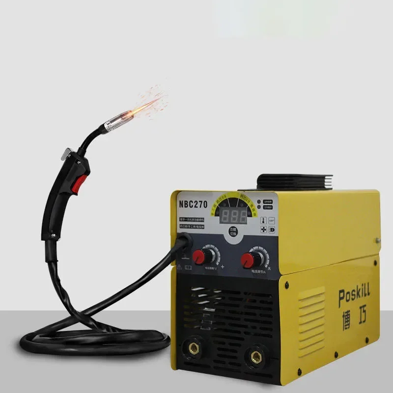 NBC-270 airless two-protection welding machine 4MM small household mini non-gas portable two-protection welding machine