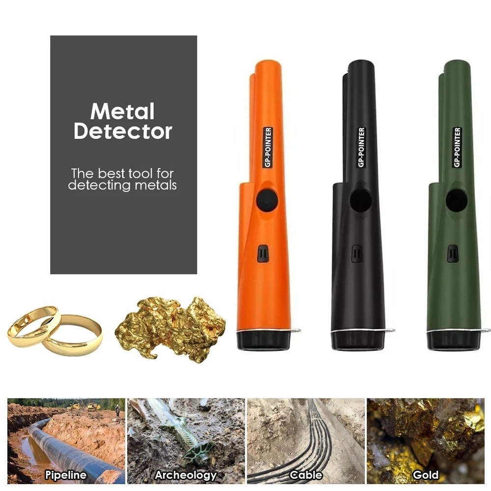 كاشف المعادن عالي الحساسية مقاوم للماء - 360 درجة °   قضيب مسح قابل للتعديل لصيد الشاطئ/التربة وتحديد المجوهرات
