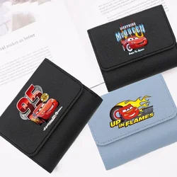 Cars Pixar Lightning McQueen Women Wallets Hasp Coin Bag Pu Leather Small Ladies Card Holder  Female Wallet Mini Short Purse