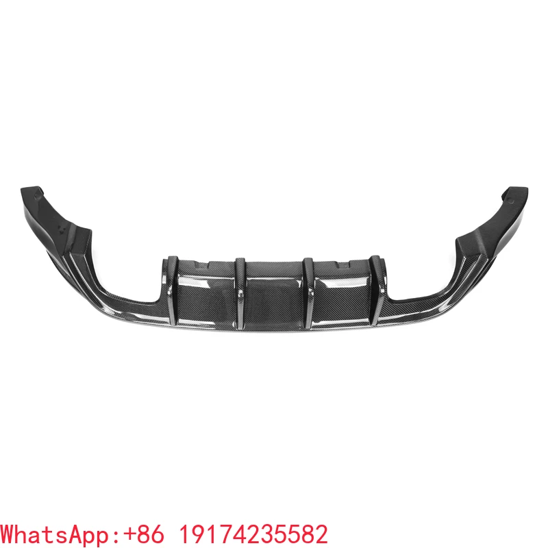 

O Style Carbon Fiber Rear Bumper Fins Spoiler Wing Lip Splitter Diffuser for Volksw V-w Golf 7 Mk7 GTI 2013-2015