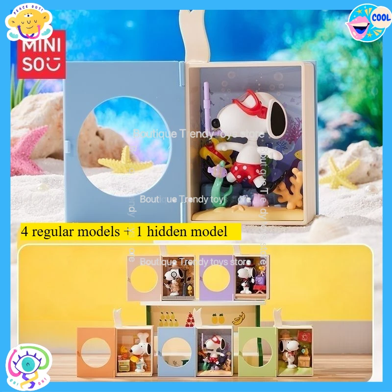 

Miniso мультфильм Снупи мой исторический клуб серии кукла фигурка игрушка аниме персонаж Снупи сцена настольный орнамент коллекция игрушки подарки