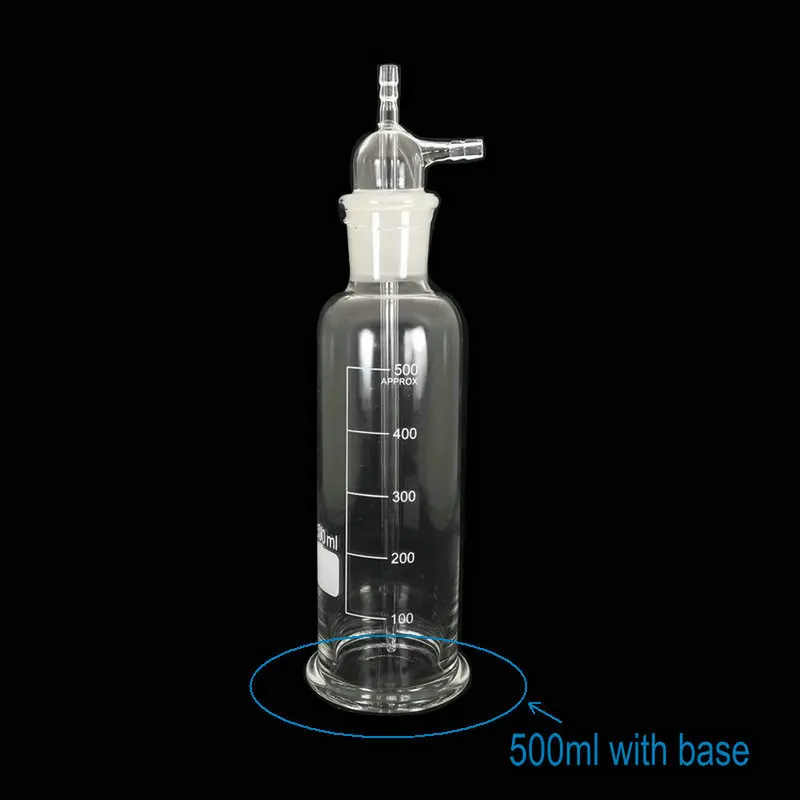 Large Impact Absorption Bottle 10 25 50 75 125ml 250 275ml 500ml Impact Gas Sampling Bottle High Borosilicate