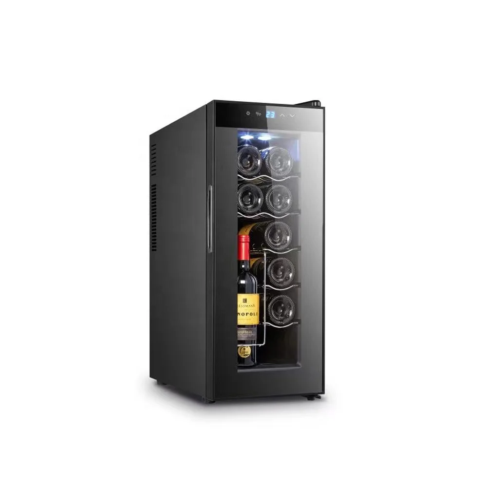 High qualityModern 12 Bottles Stainless Steel Display Wine Cabinet Cooler Fridge