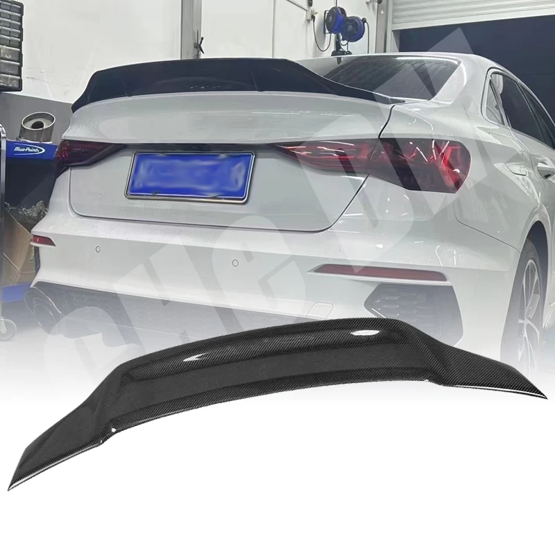 

For Audi A3 Sline S3 RS3 8Y Sedan 2021 2022 2023 Rear Spoiler Wing Trunk Lip Tail Trunk Real Carbon Fiber GT Rear Spoiler
