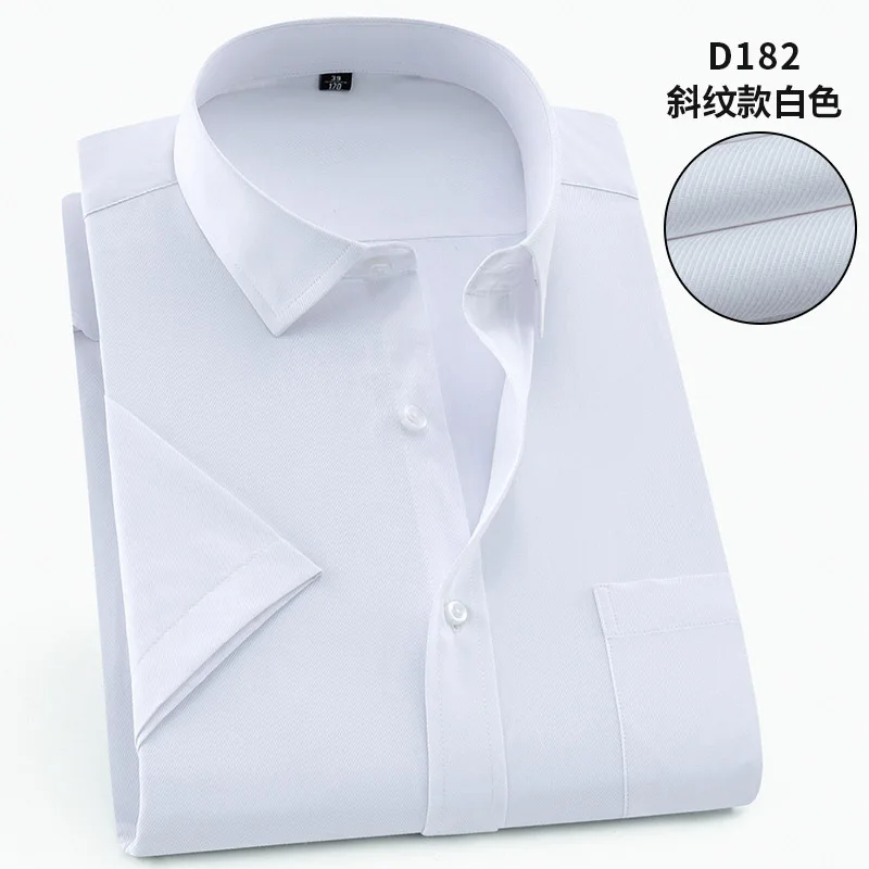 Large Size 12XL 150KG 160KG Men Big Shirt short Sleeve summer Office Dress Shirts Formal Solid pockets Shirts Business