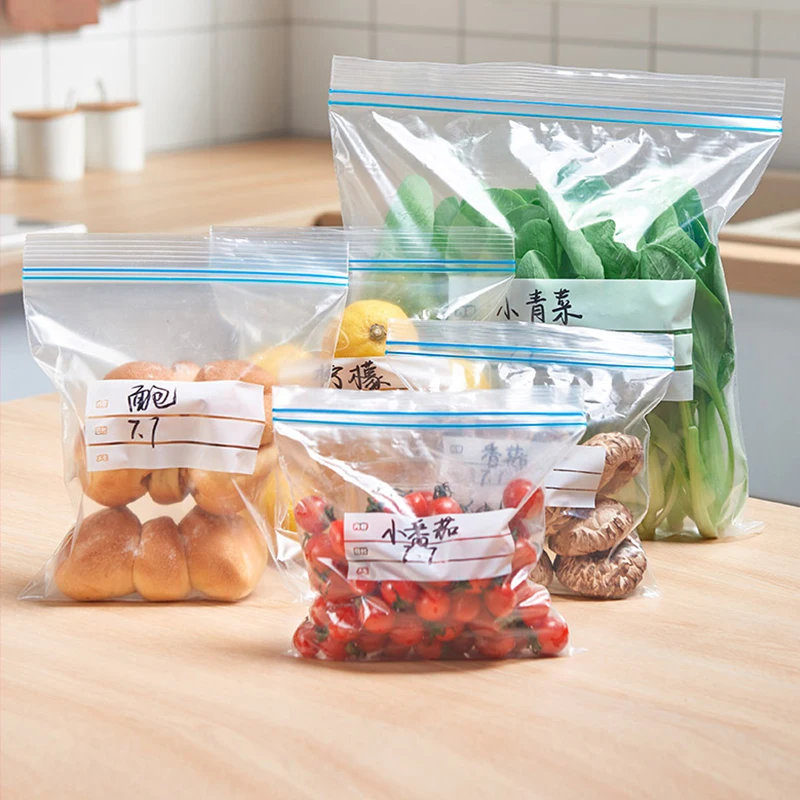 Resealable Plastic Bags Self Seal Transparent Plastic Bag Kitchen Food Storage Package Pouches Vacuum Fresh Organize Bag