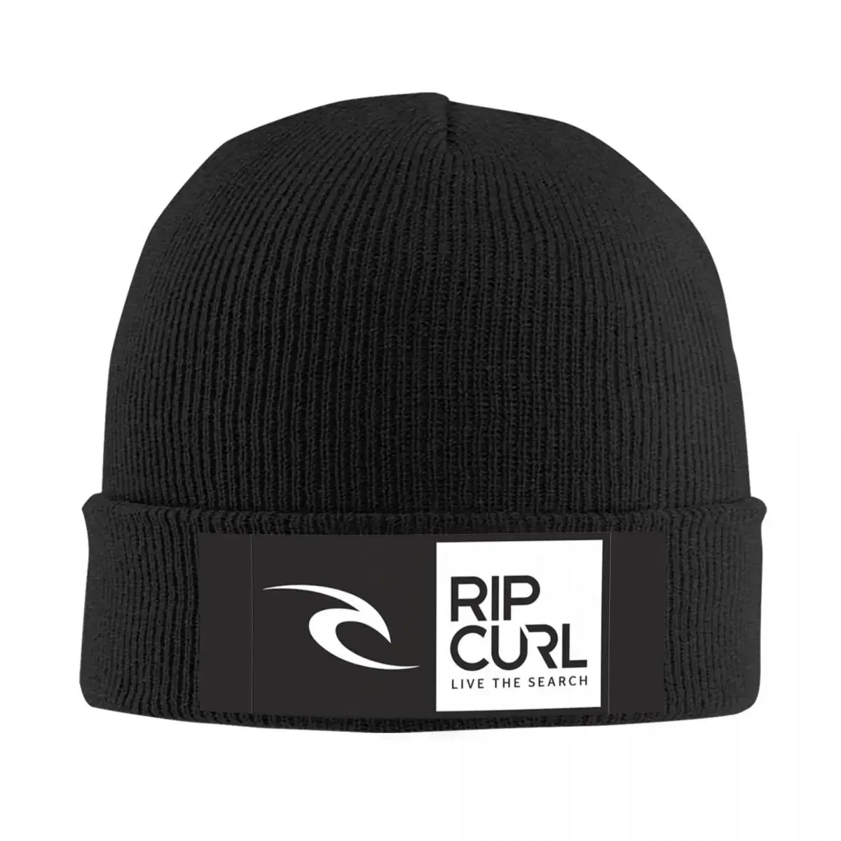 Square Bw Curl Rip Hat Autumn Winter Beanies Ski Cap Men Women Acrylic Skullcap