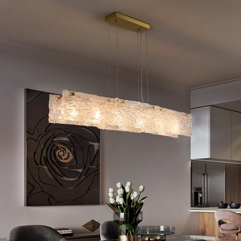 Nieuwe Moderne Led Luxe Gouden Plafond Kroonluchters Verlichting Helder Glas Opknoping Hanglamp Eetkamer Living Slaapkamer Verlichtingsarmaturen