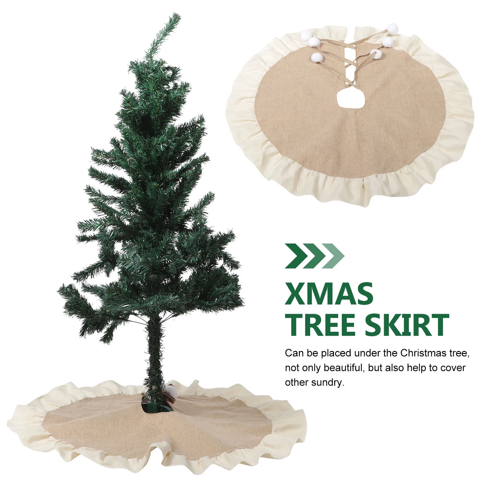 

Christmas Tree Skirt Chic Xmas Tree Mat Decorative Portable Home Counter Restaurant Xmas Decoration Christmas Ornaments