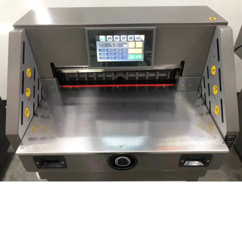 Front E460T Automatic Hot Selling Cutter 40-460Mm Safe Paper Cutting 60Mm Thickness With 7Inch Screen 3