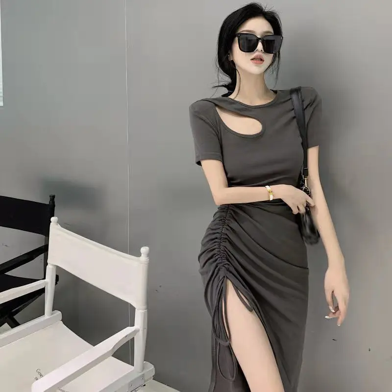 

Clothing Bandage Female Dresses 2024 Fashion Women's Dress Sensual Sexy Midi Night Club Loose Hot Cheap Casual One-piece Retro X